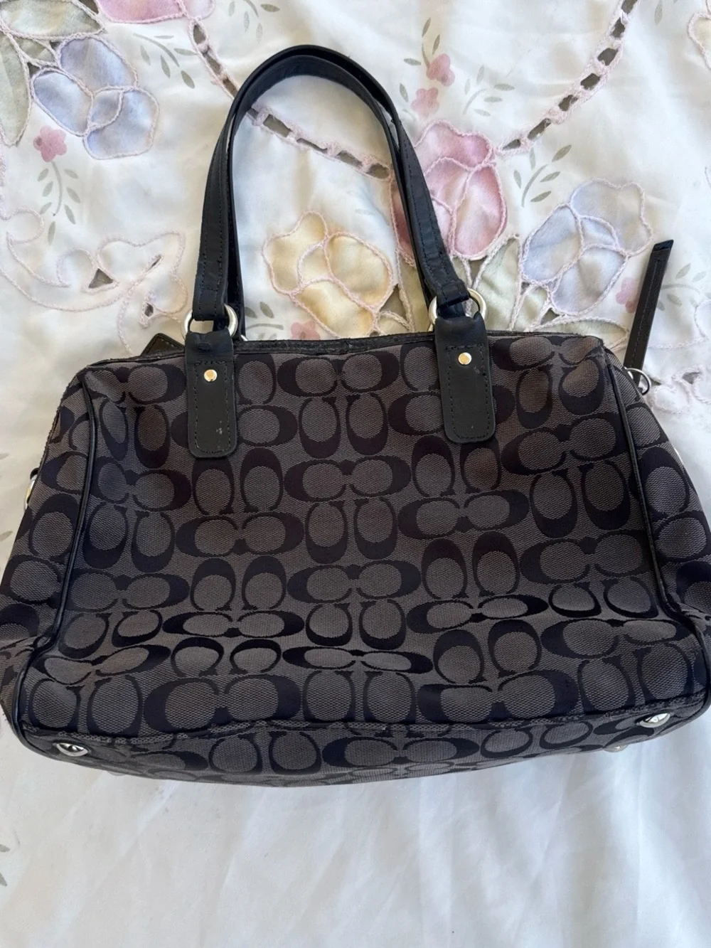 Coach Y2K Signature C Snakeskin Stripe Satchel Shoulder Bag